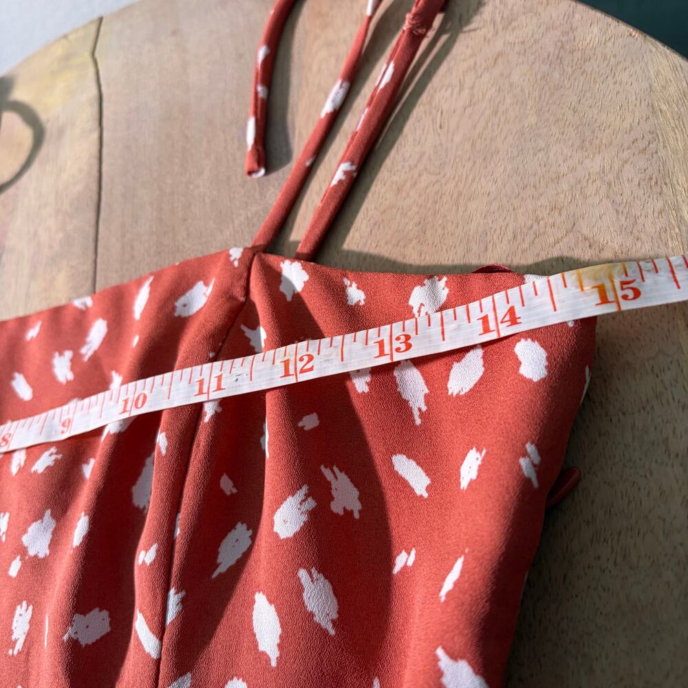 Lola Grace, deep orange polka cami‎ dress, junior's XS - Picture 3 of 6